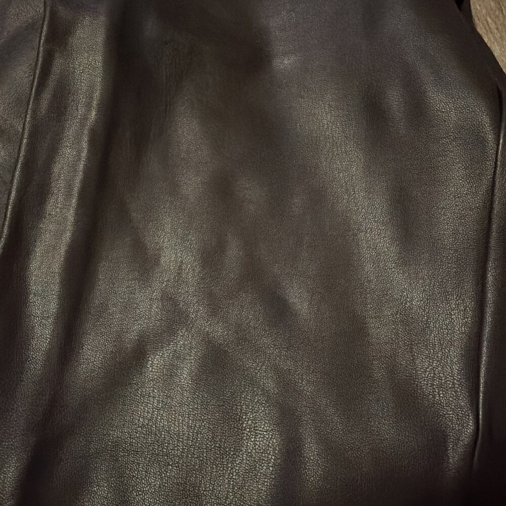 SKIMS Pants Womens Dark Brown Faux Leather Boot Cut Flare High Rise Size L NWOT - Picture 2 of 10